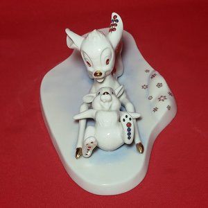 Vintage Lenox Walt Disney Bambi and Thumper on Ice Disney Showcase Collection Po